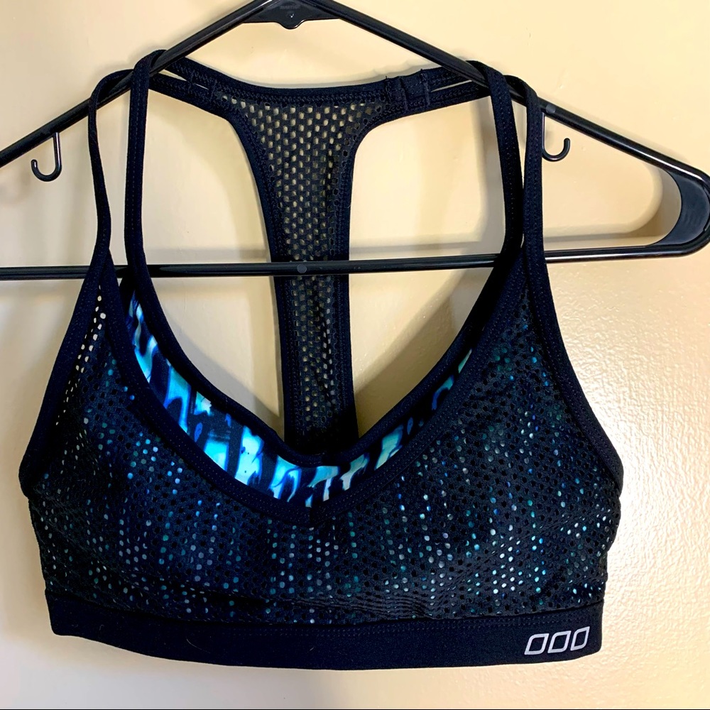 Lorna Jane sports bra - size 6/S - black & multi-colored
